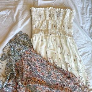 Forever 21 Strapless Smocked Maxi Dress